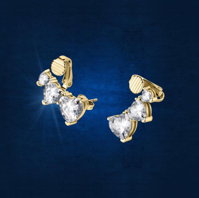 INFINITY LOVE EARR.YG+WH CZ 20*17.7MM - CHIARA FERRAGNI