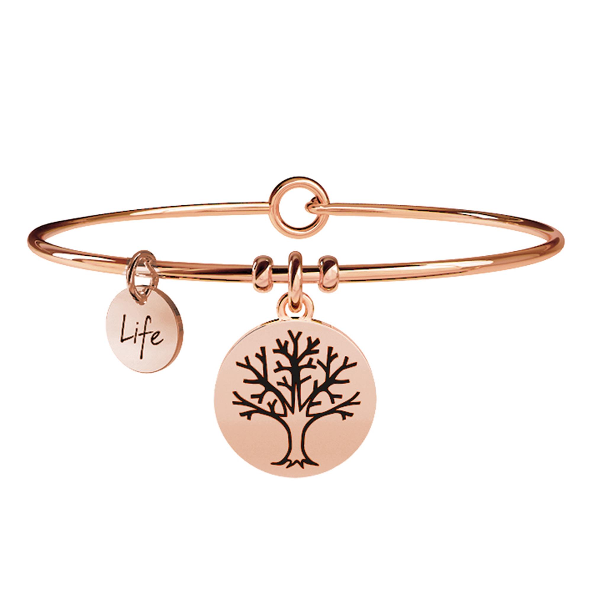 Bracciale Nature K Albero Della Vita Acciaio Oro Rosa Donna 731026 - KIDULT