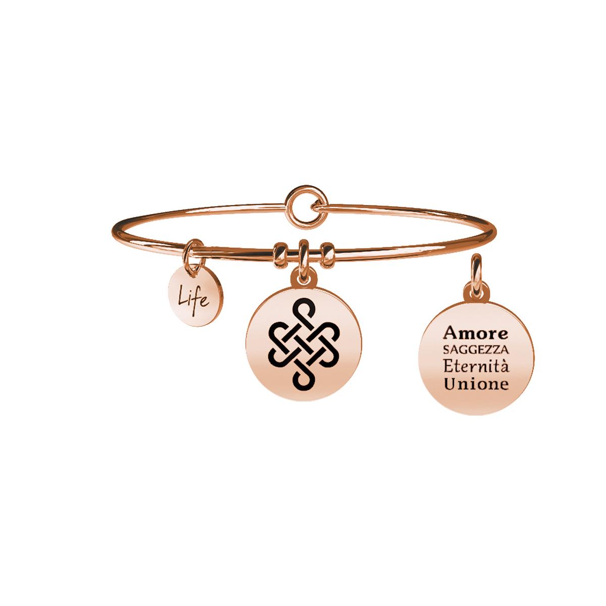 Bracciale Symbols Nodo Infinito Acciaio Oro Rosa Donna 731066 - KIDULT