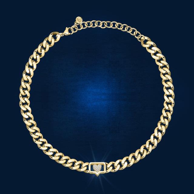 CHAIN NECK YG PAVE WH CZ 38+7CM - CHIARA FERRAGNI