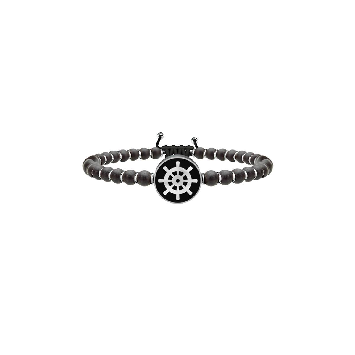 Bracciale Symbols Uomo in Acciaio e Onice Timone Guida  731218 - KIDULT