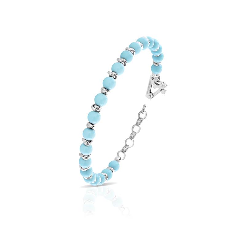 Bracciale in Arg.bianco 925% pasta di turchese - ARKANO