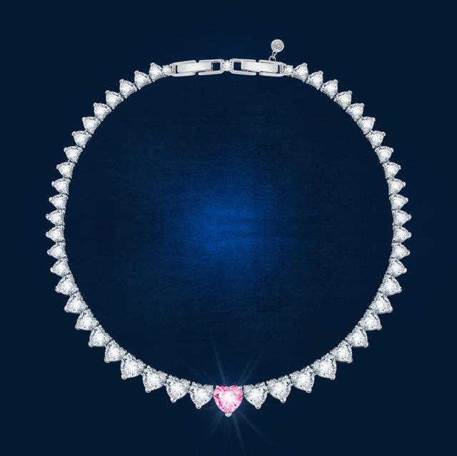 INFINITY LOVE NK SI+WH/PINK CZ 38.5CM+1H - CHIARA FERRAGNI