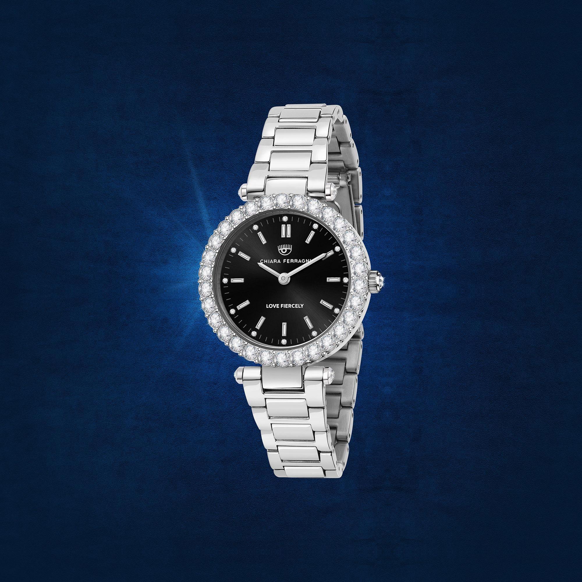 LADY LIKE 36MM 2H BLACK DIAL BR SS - CHIARA FERRAGNI