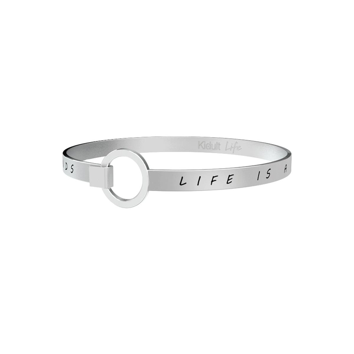 Bracciale Love Life is a journey to share with friends Acciaio Donna 731103 - KIDULT