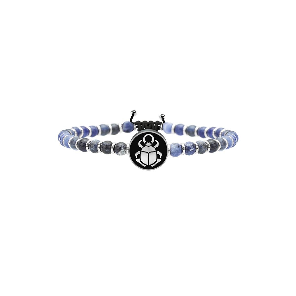 Bracciale Animal Planet Uomo in Acciaio e Sodalite Scarabeo | Rinnovamento  731223 - KIDULT