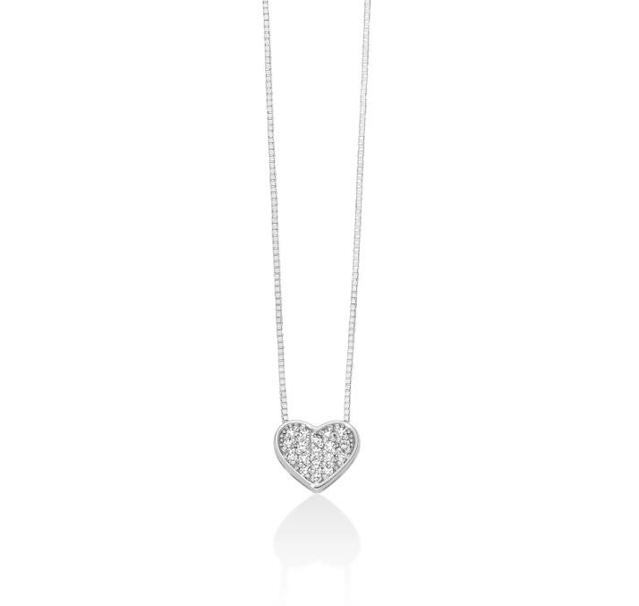 Collana di diamanti con cuore piccolo - MILUNA