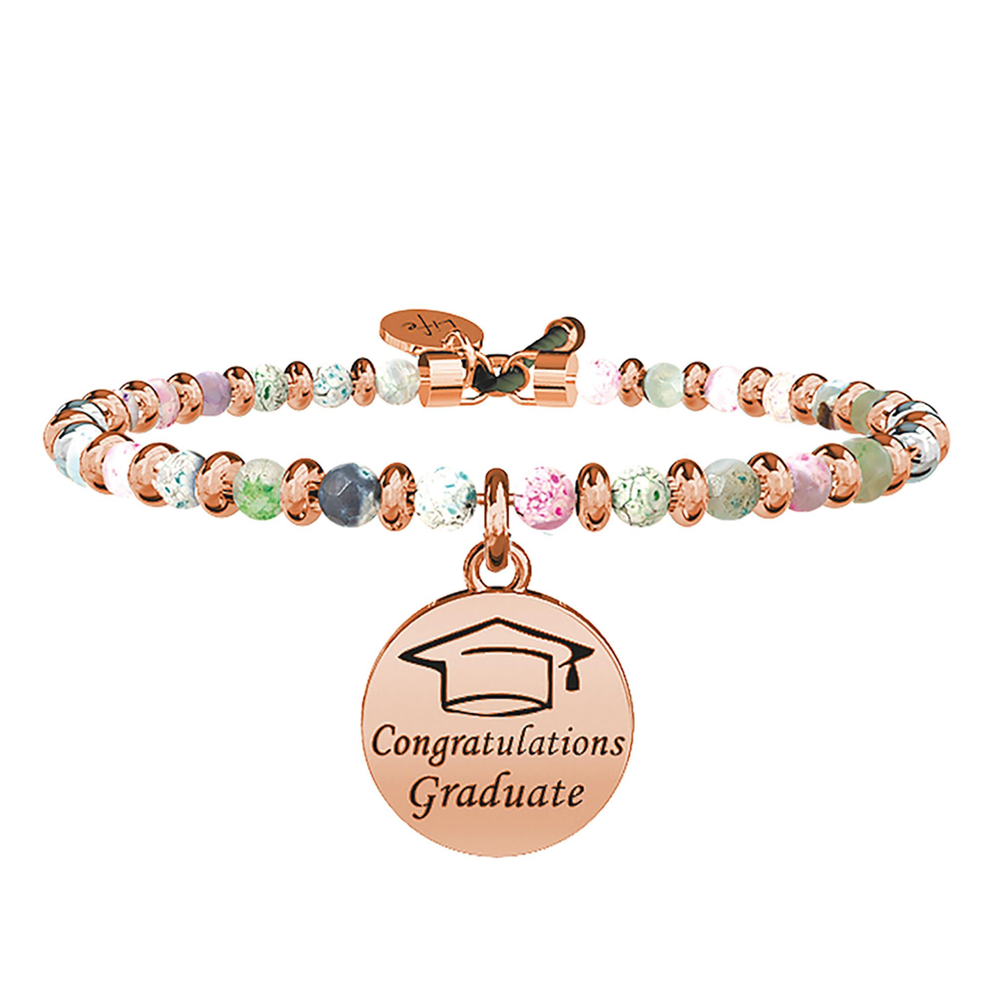 Bracciale Laurea Dreams Special Moments Agata Acciaio Oro Rosa Donna 731666 - KIDULT