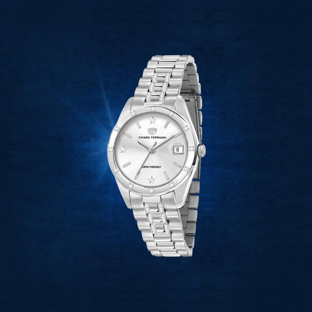 EVERYDAY 32MM 3H WHI/SILVER DIAL BR SS - CHIARA FERRAGNI