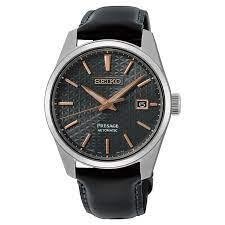 Orologio Seiko Presage Auto Date Noir Cuir - SEIKO