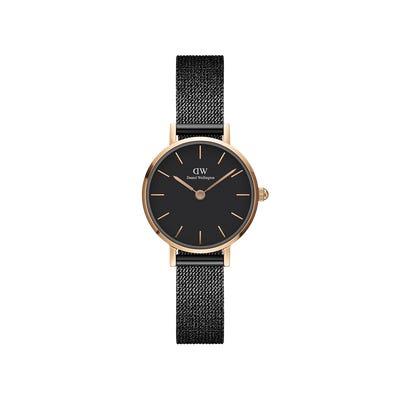 Orologio Petite 24mm Pressed Ashfield RoseGold Black - DANIEL WELLINGTON