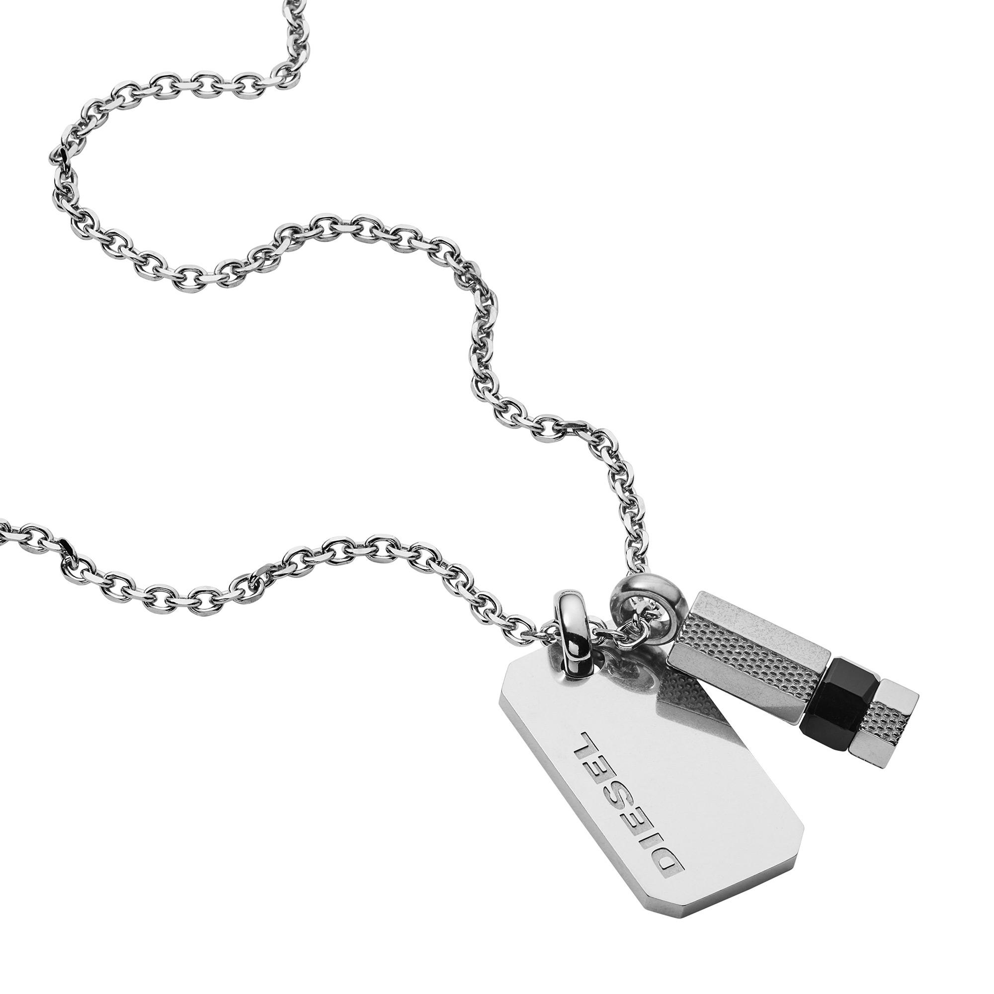 Diesel Acciaio Collane Uomo Single Pendant - DIESEL
