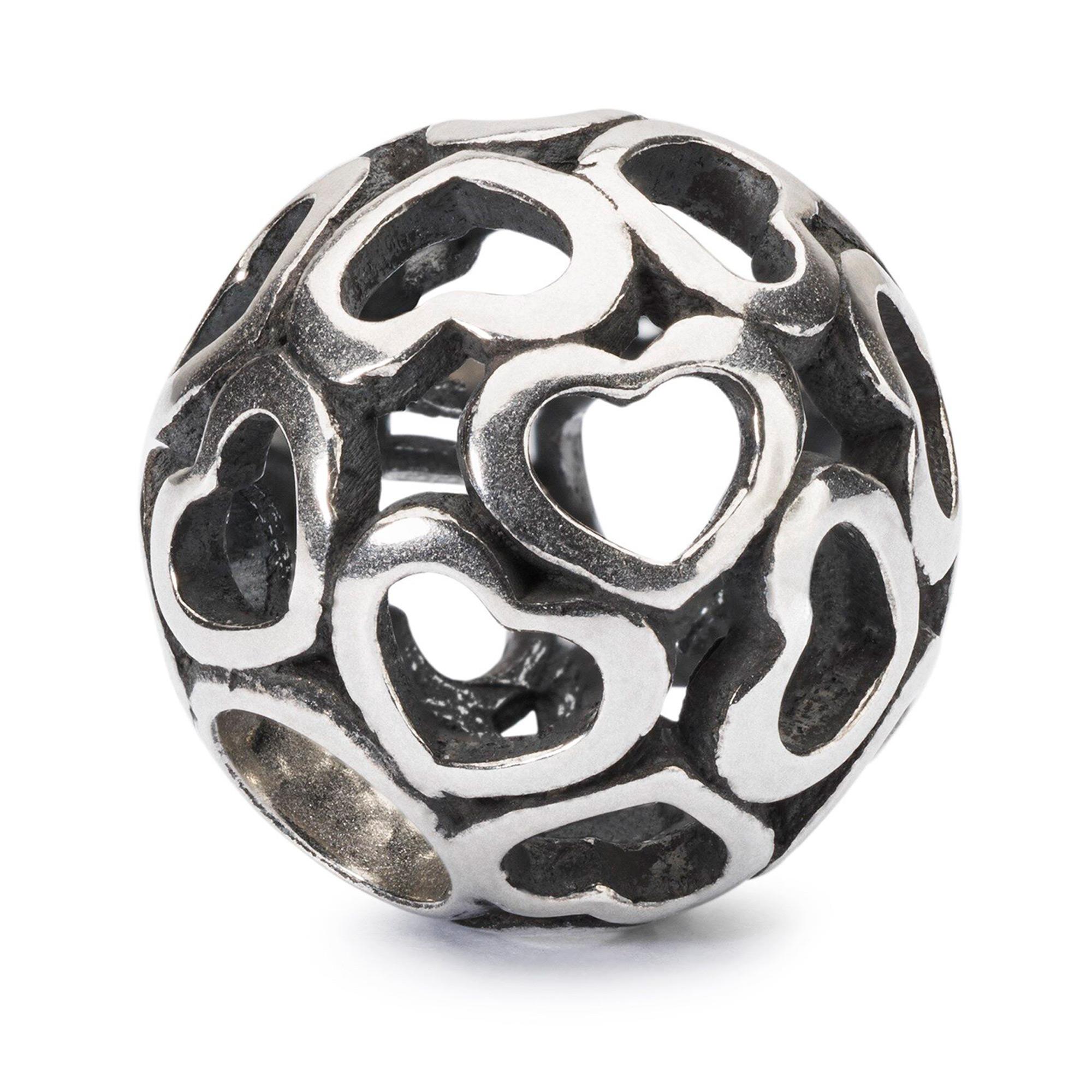 Bead Coperta di Cuori Charm Argento Donna - TROLLBEADS