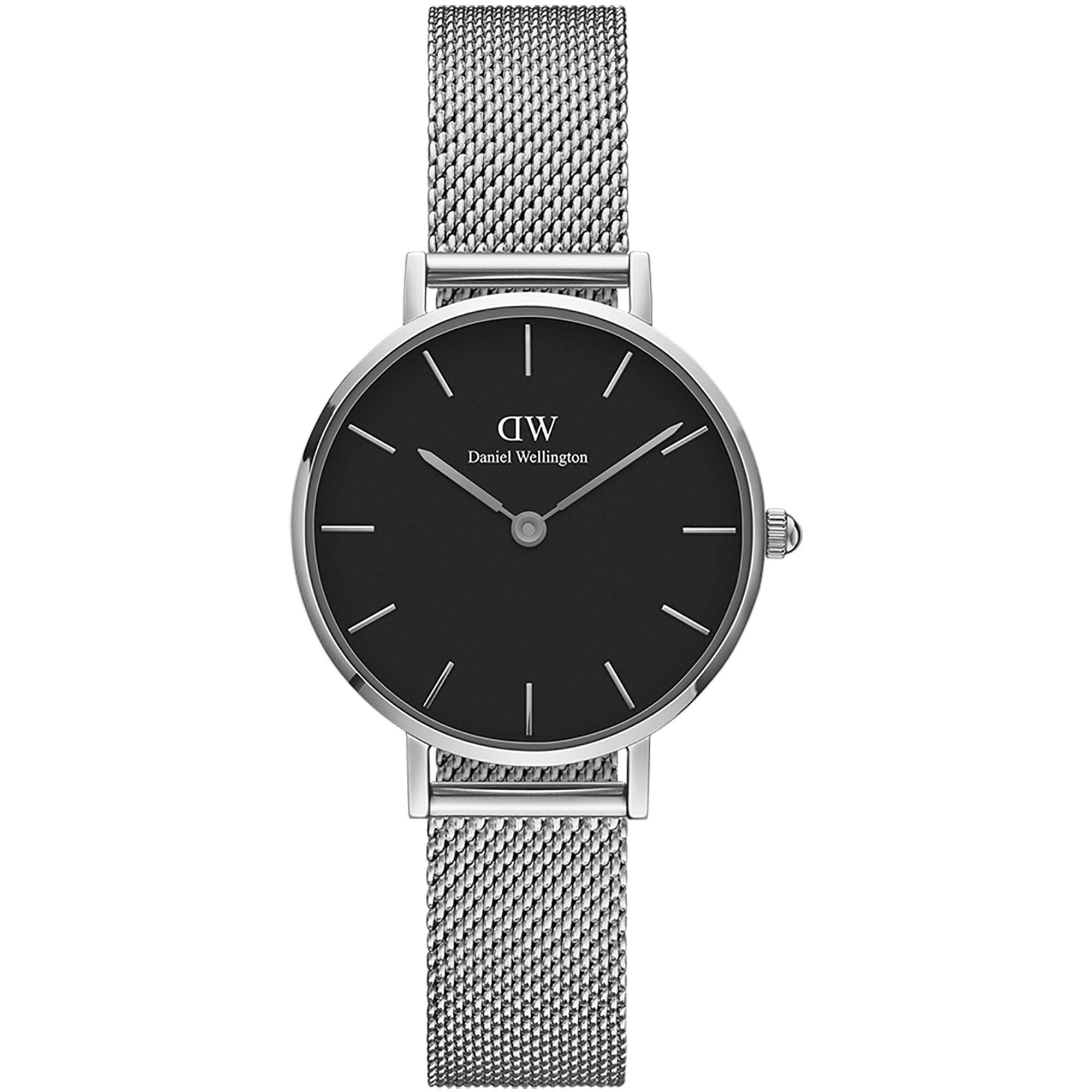 Orologio Classic Petite Sterling Acciaio Nero Donna 28mm DW00100218 - DANIEL WELLINGTON