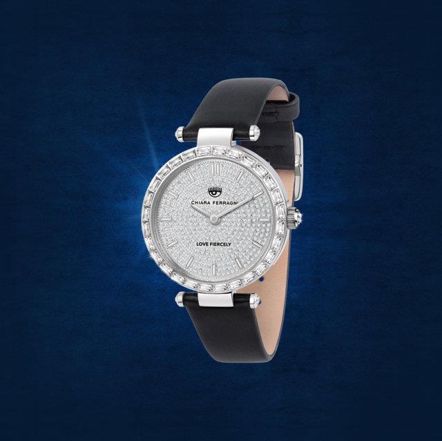 LADY LIKE 34MM 2H DIAM DUST DIAL BLACK S - CHIARA FERRAGNI