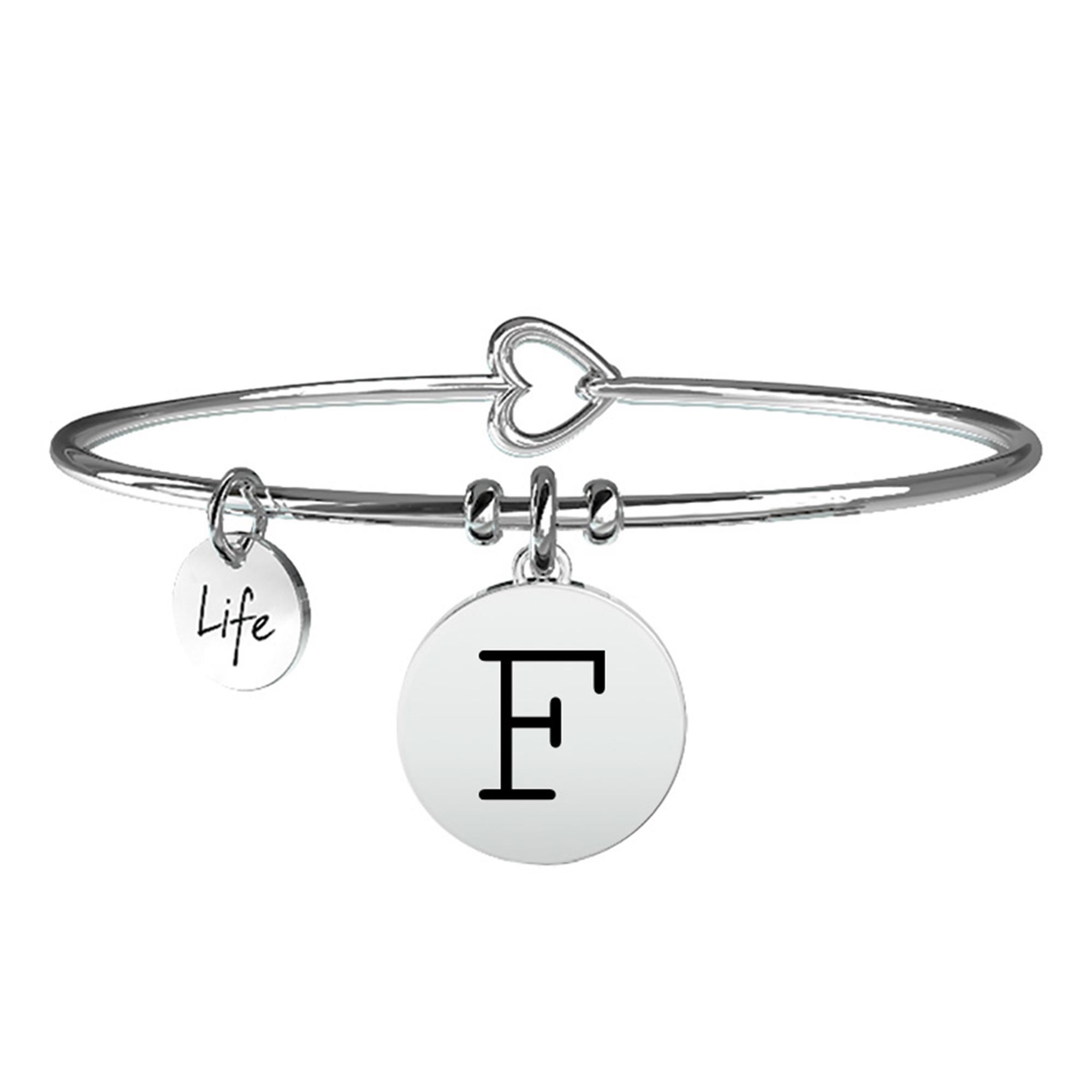 Bracciale Lettera F Symbols Iniziale Emozioni Acciaio Donna 231555F - KIDULT