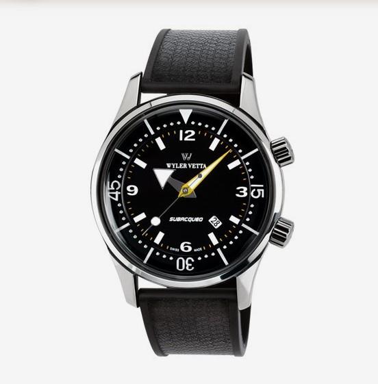 Wyler Vetta Subacqueo Quarzo 3H Acc-Pelle Nero - WYLER VETTA