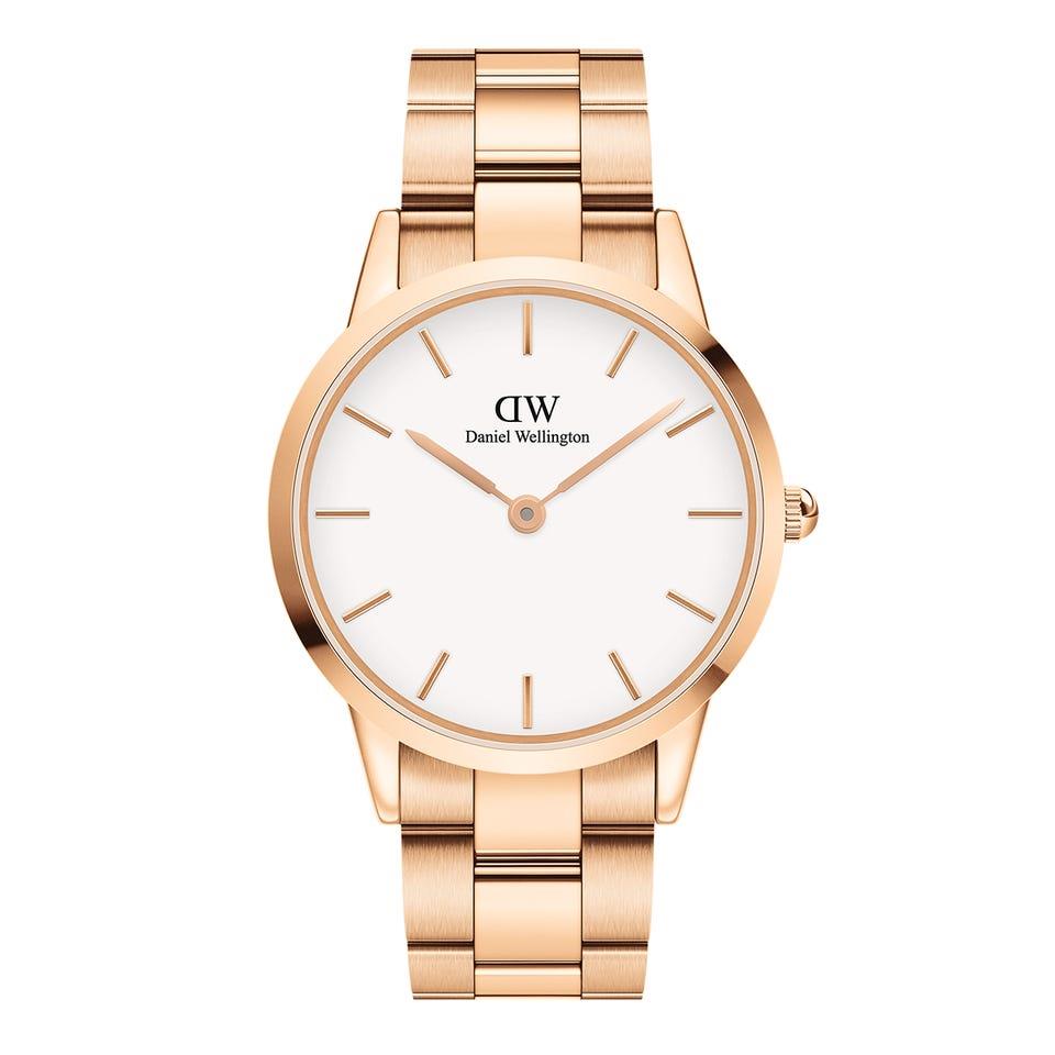 Orologio Iconic Link 40mm RG White Unisex Oro Rosa Acciaio DW00100343 - DANIEL WELLINGTON