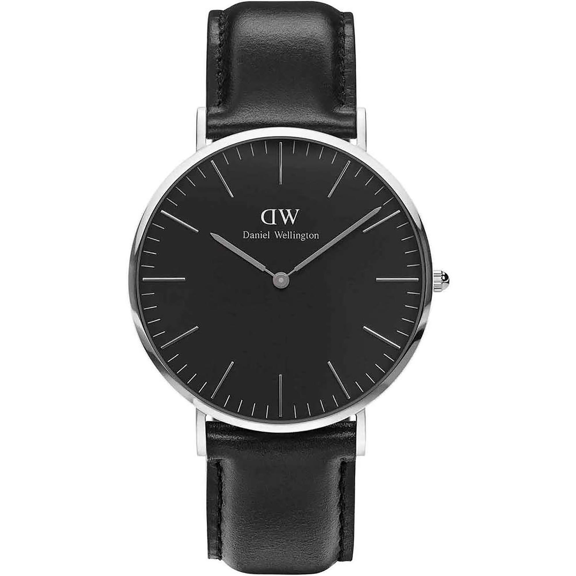 Orologio Classic Sheffield 40 mm Nero Uomo Acciaio Pelle DW00100133 - DANIEL WELLINGTON