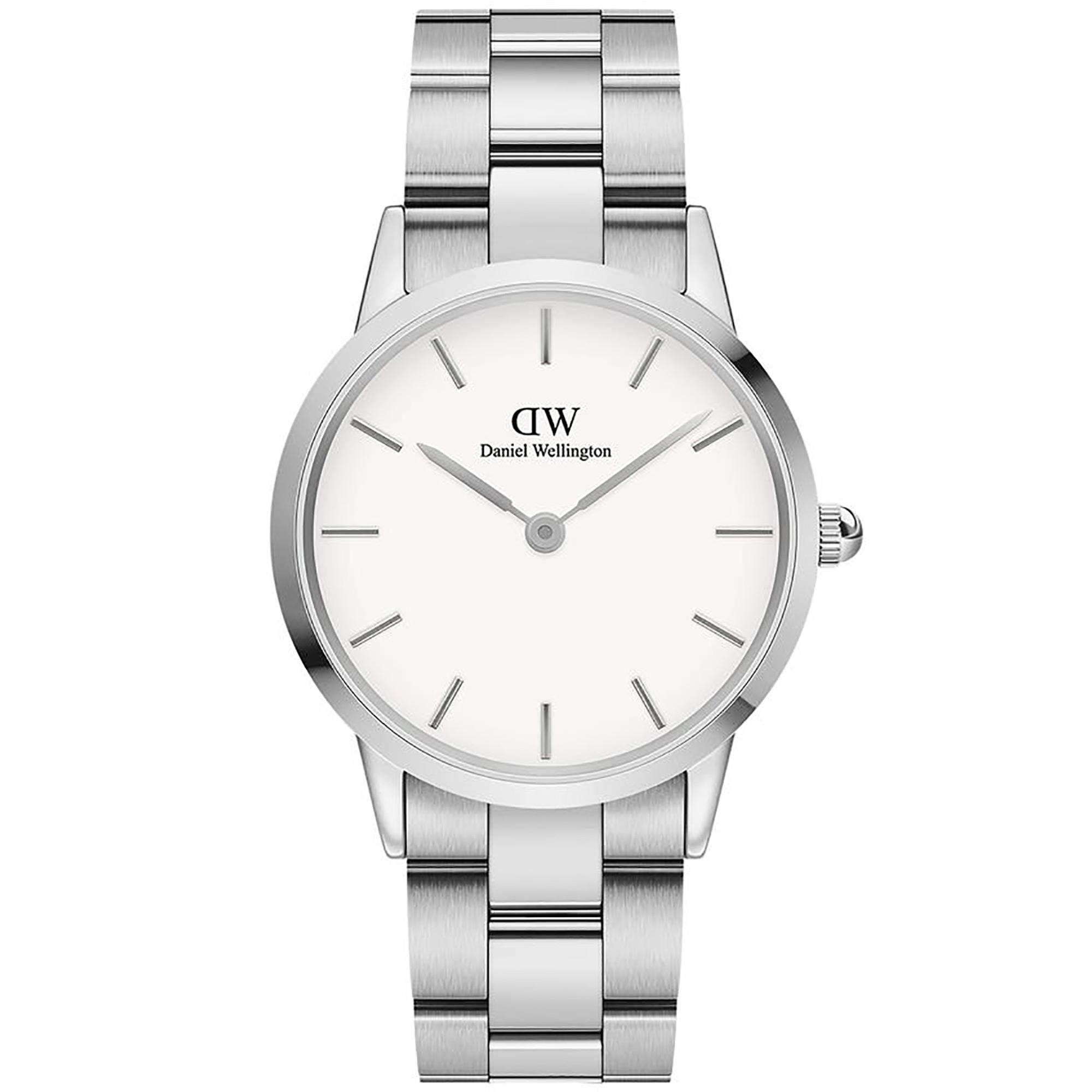 Orologio Iconic Link 36mm Bianco Acciaio DW00100203 - DANIEL WELLINGTON