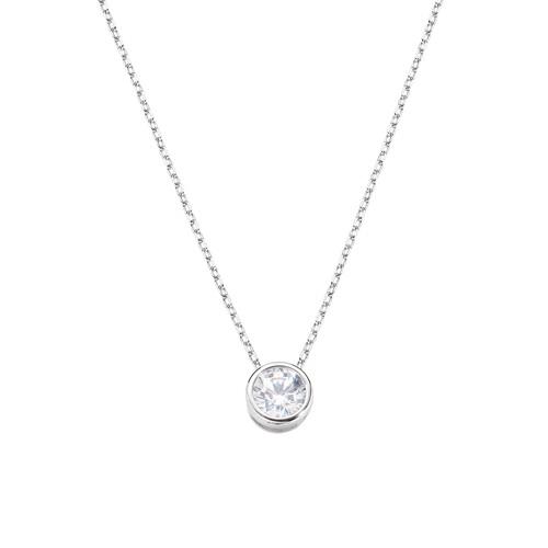 Collana Diamonds con Punto Luce Tondo Medio. - AMEN