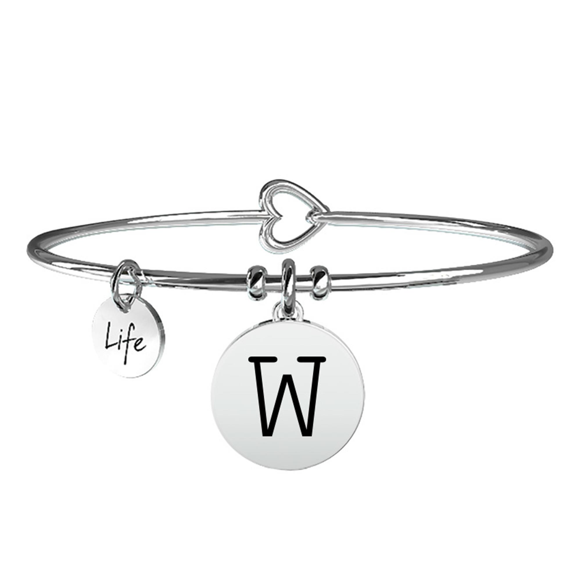 Bracciale Lettera W Symbols Iniziale Emozioni Acciaio Donna 231555W - KIDULT