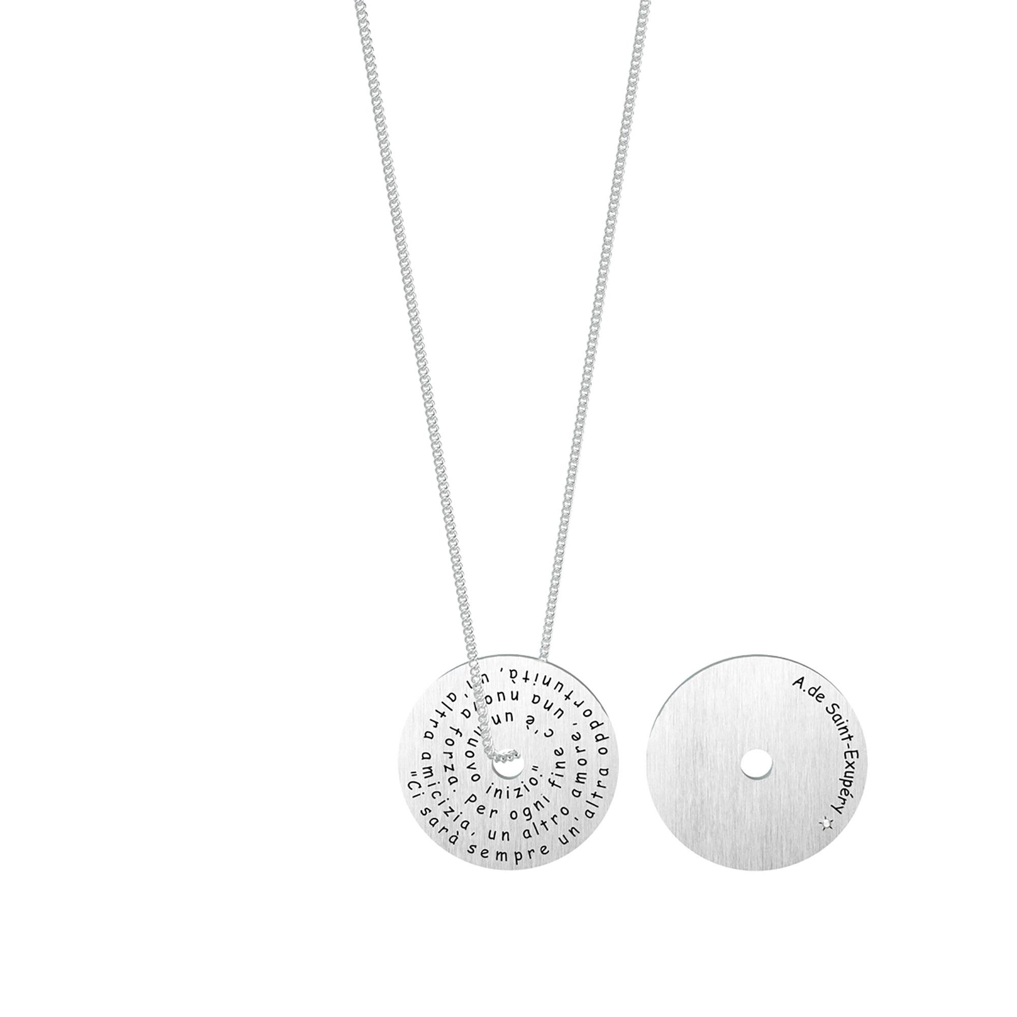 Collana Philosophy  Ci Sar&agrave; Sempre Un'altra Opportunit&agrave; A. De Saint-Exup&eacute;ry Acciaio Donna 751133 - KIDULT