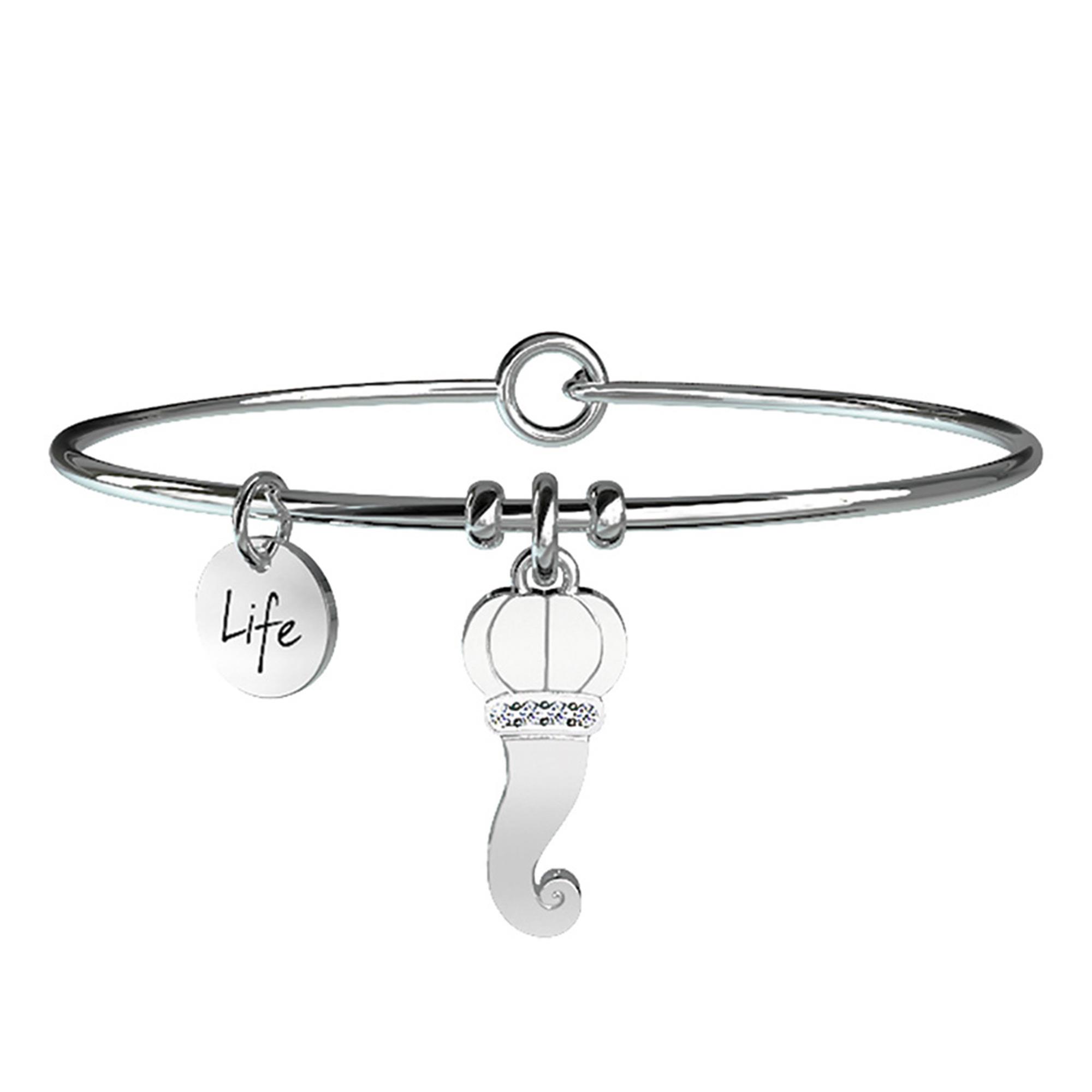 Bracciale Cornetto Protezione Symbols Acciaio Donna 231551 - KIDULT