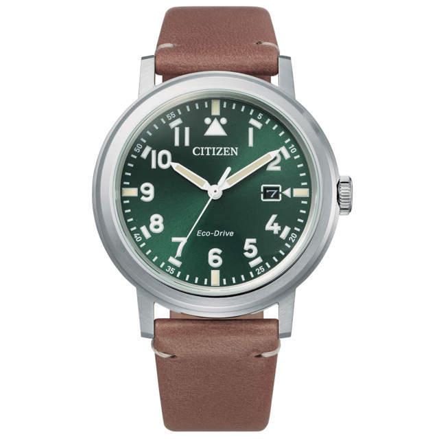 Orologio Military Of Collection Uomo Pelle Verde - CITIZEN