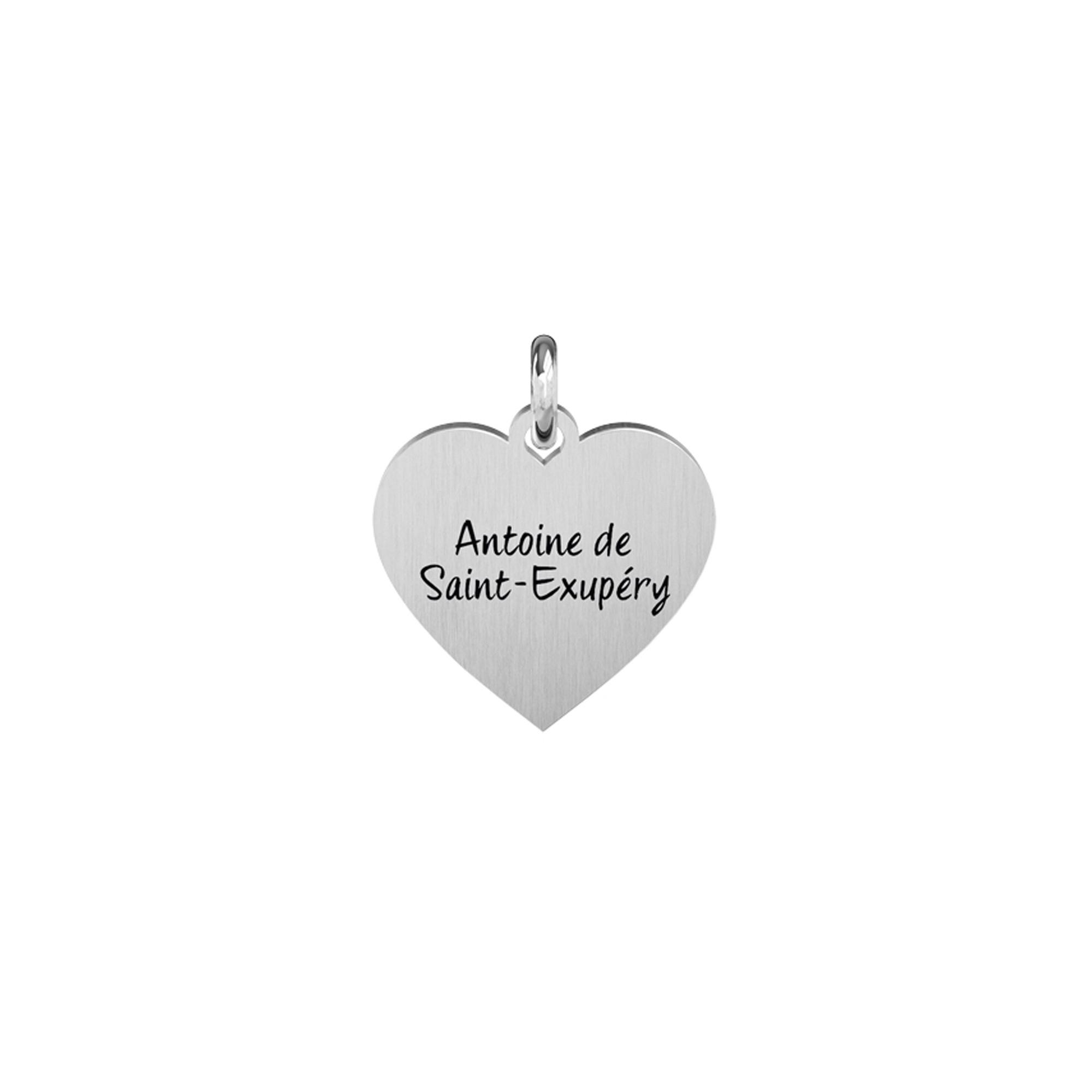 Bracciale Donna Kidult In Acciaio 316L - "Ma Gli Occhi Sono Ciechi. Bisogna Cercare Con Il Cuore." - Ciondolo Cuore Satinato, Confezione Regalo