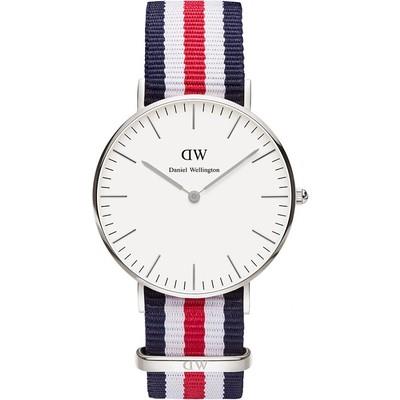 Orologio Classic Canterbury Nato Blu Bianco Rosso 36mm DW00100051 - DANIEL WELLINGTON