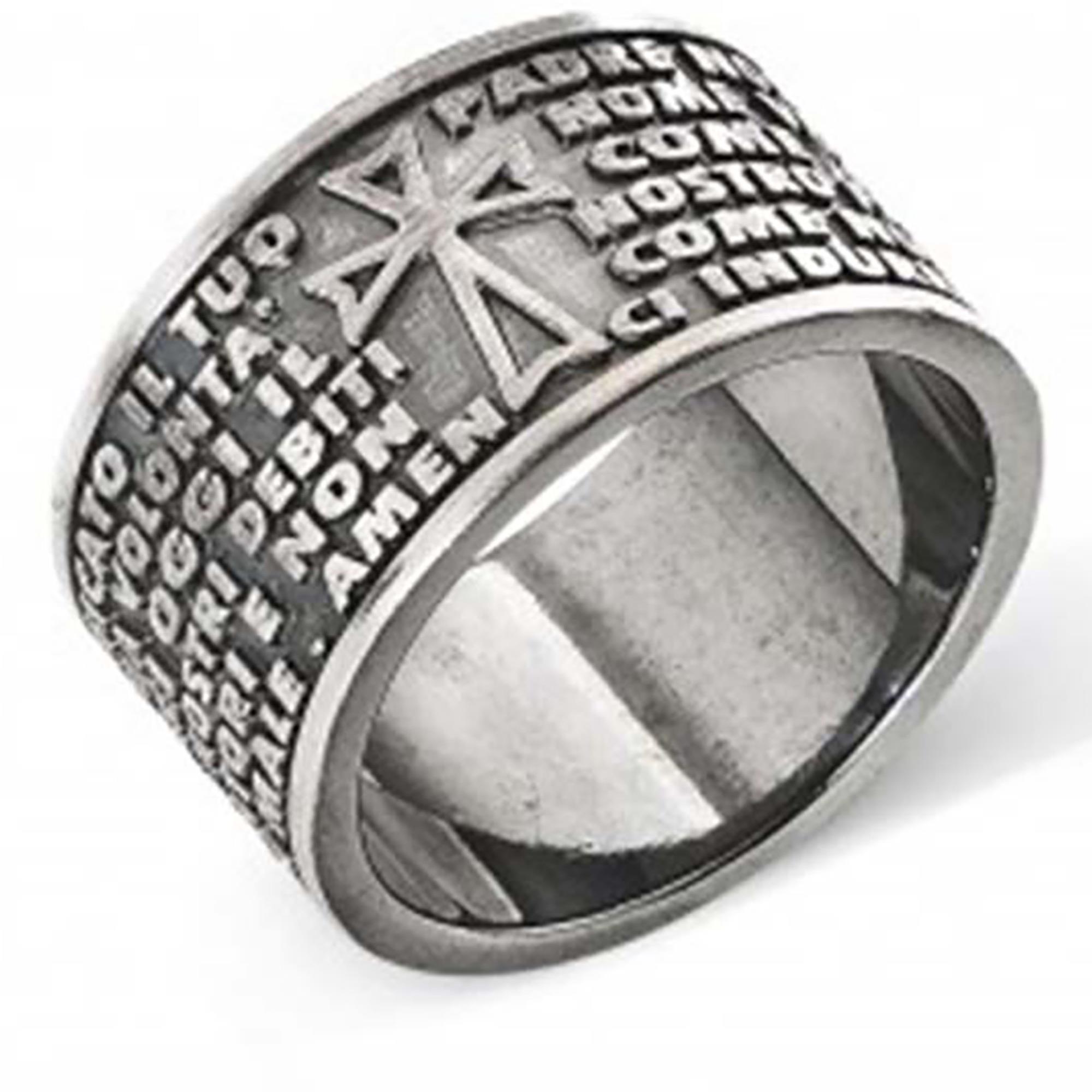 Anello Padre Nostro Brunito Misura 16 - AMEN