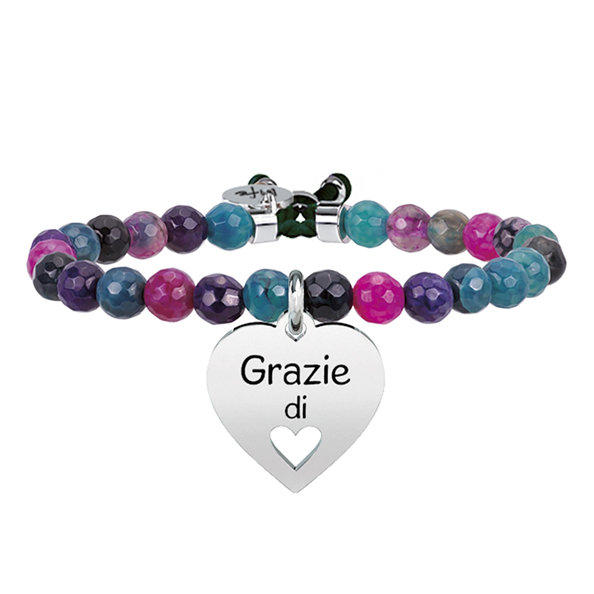 Bracciale Cuore Grazie Love Agata Acciaio Donna 731332 - KIDULT