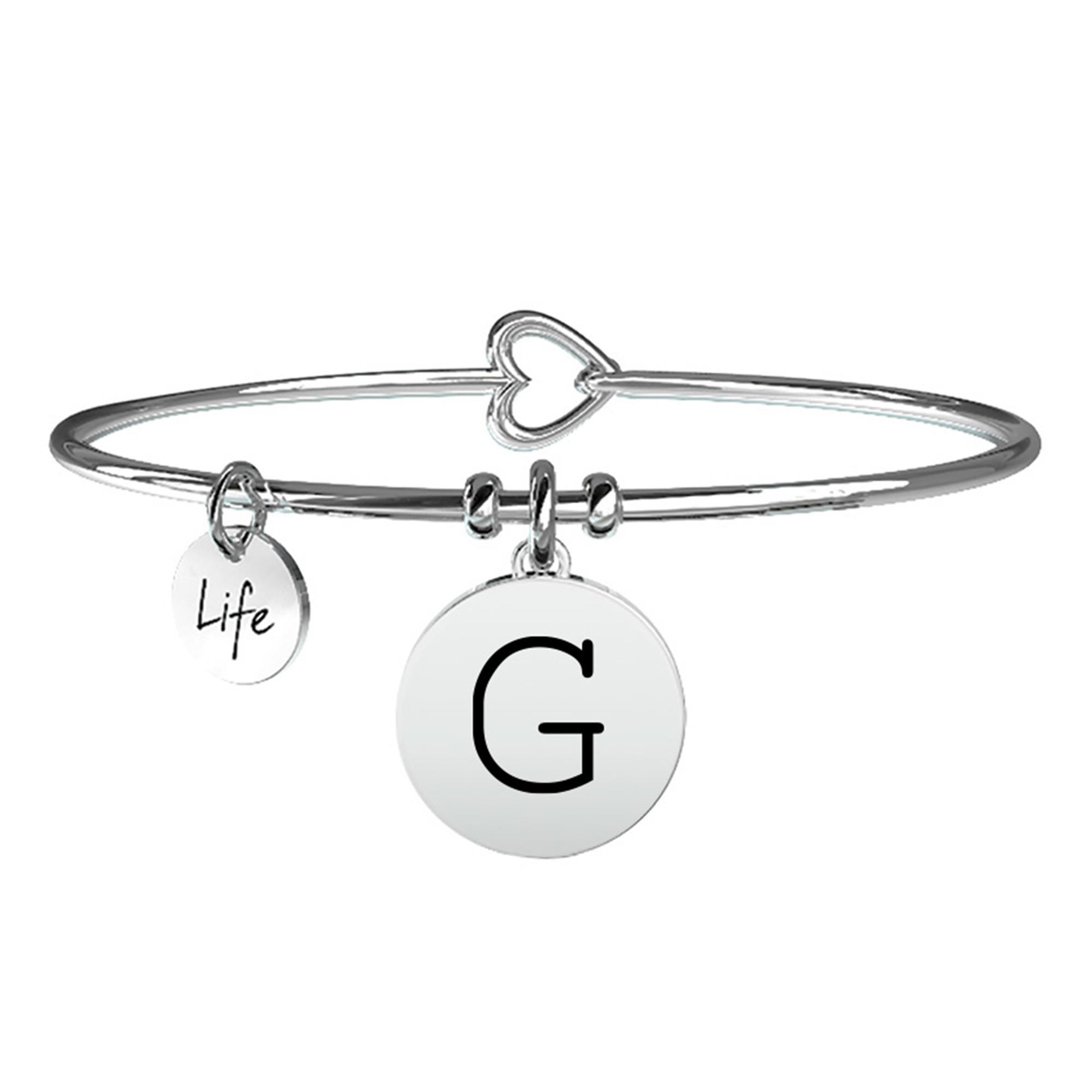 Bracciale Lettera G Symbols Iniziale Emozioni Acciaio Donna 231555G -  KIDULT - Joyello