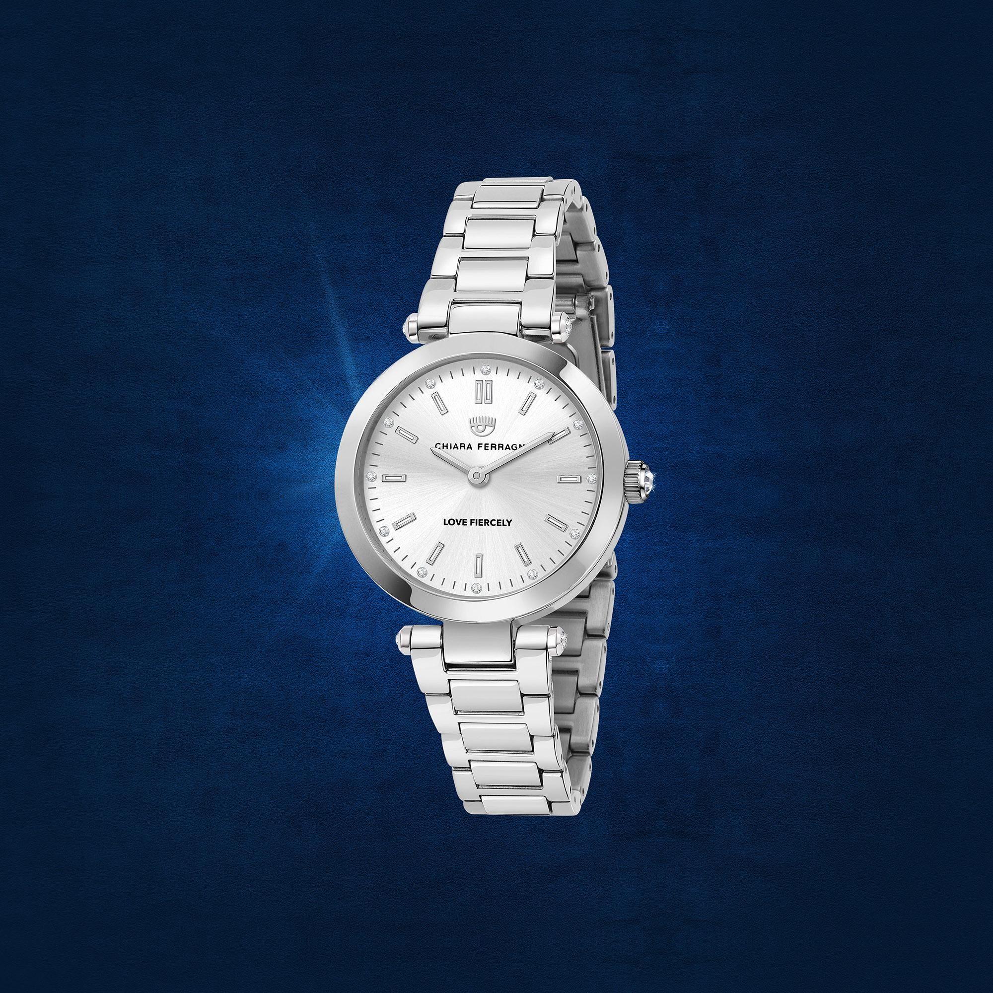 LADY LIKE 34MM 2H SIL WHITE DIAL BR SS - CHIARA FERRAGNI