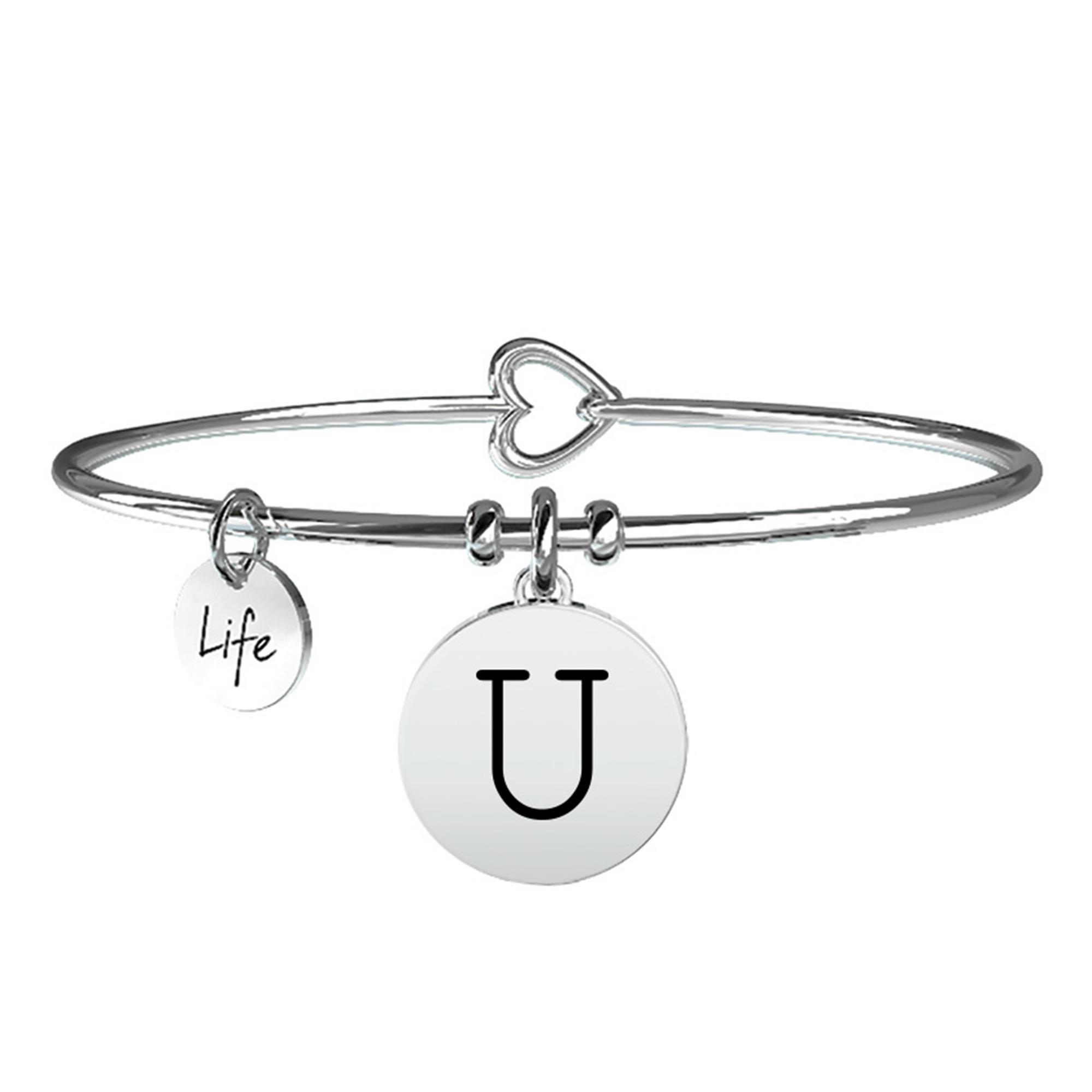 Bracciale Lettera U Symbols Iniziale Emozioni Acciaio Donna 231555U - KIDULT