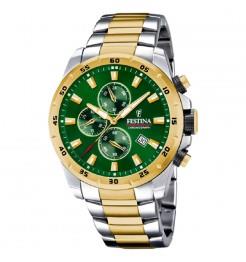 OROLOGIO FESTINA F20562/3 VERDE BRACCIALE IN ACCIAIO, UOMO - FESTINA