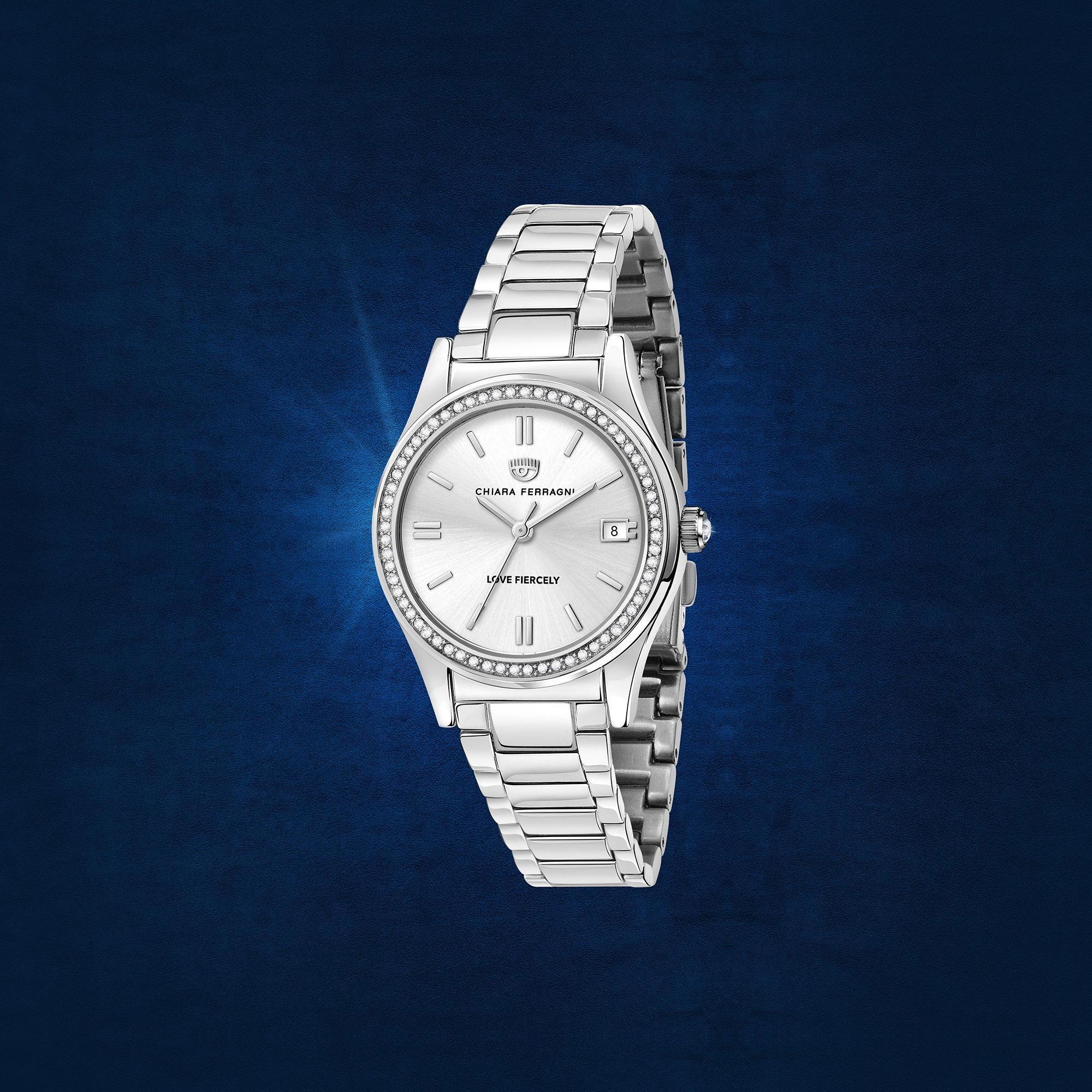 CONTEMPORARY 32MM 3H S/WIHTE DIAL BR SS - CHIARA FERRAGNI
