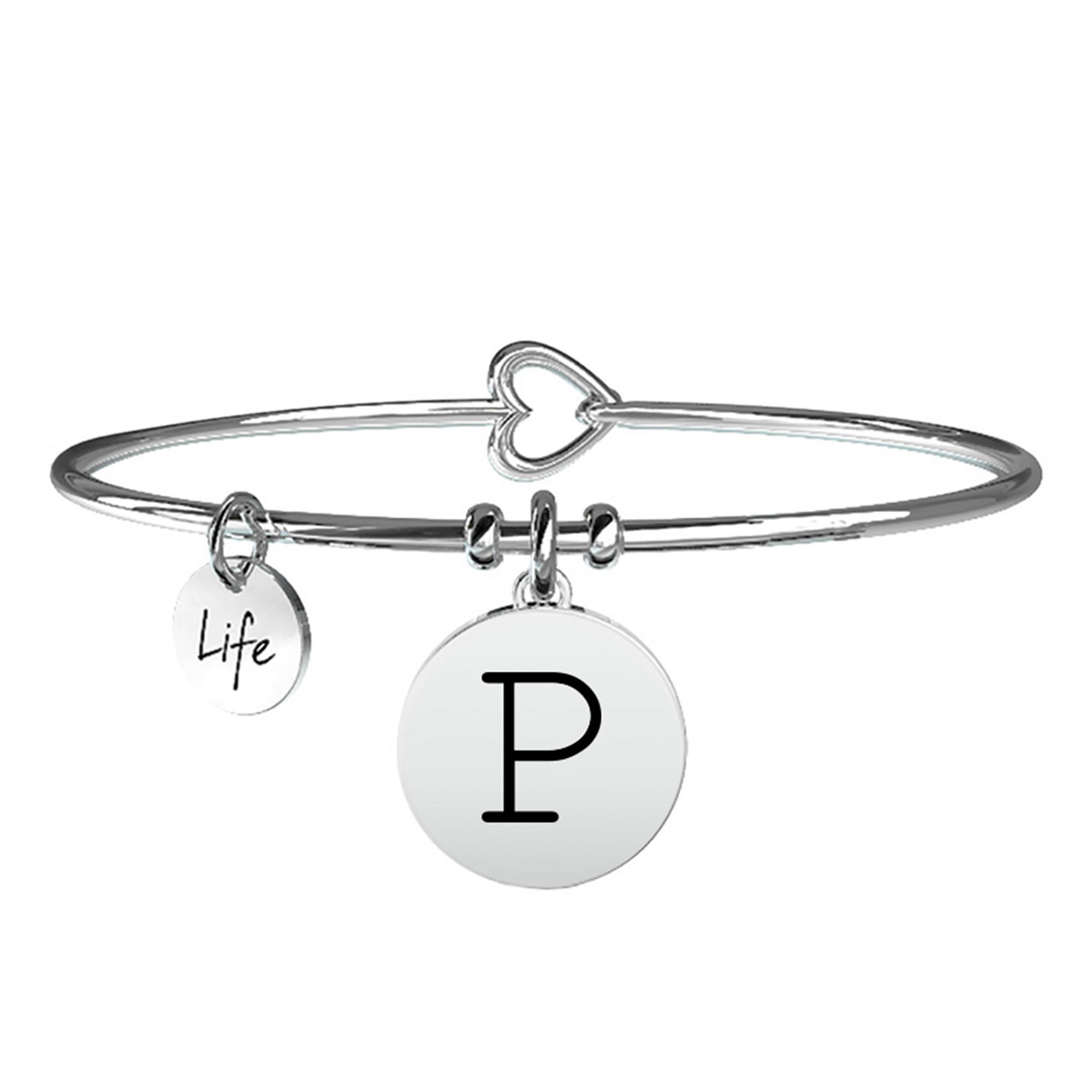 Bracciale Lettera P Symbols Iniziale Emozioni Acciaio Donna 231555P - KIDULT