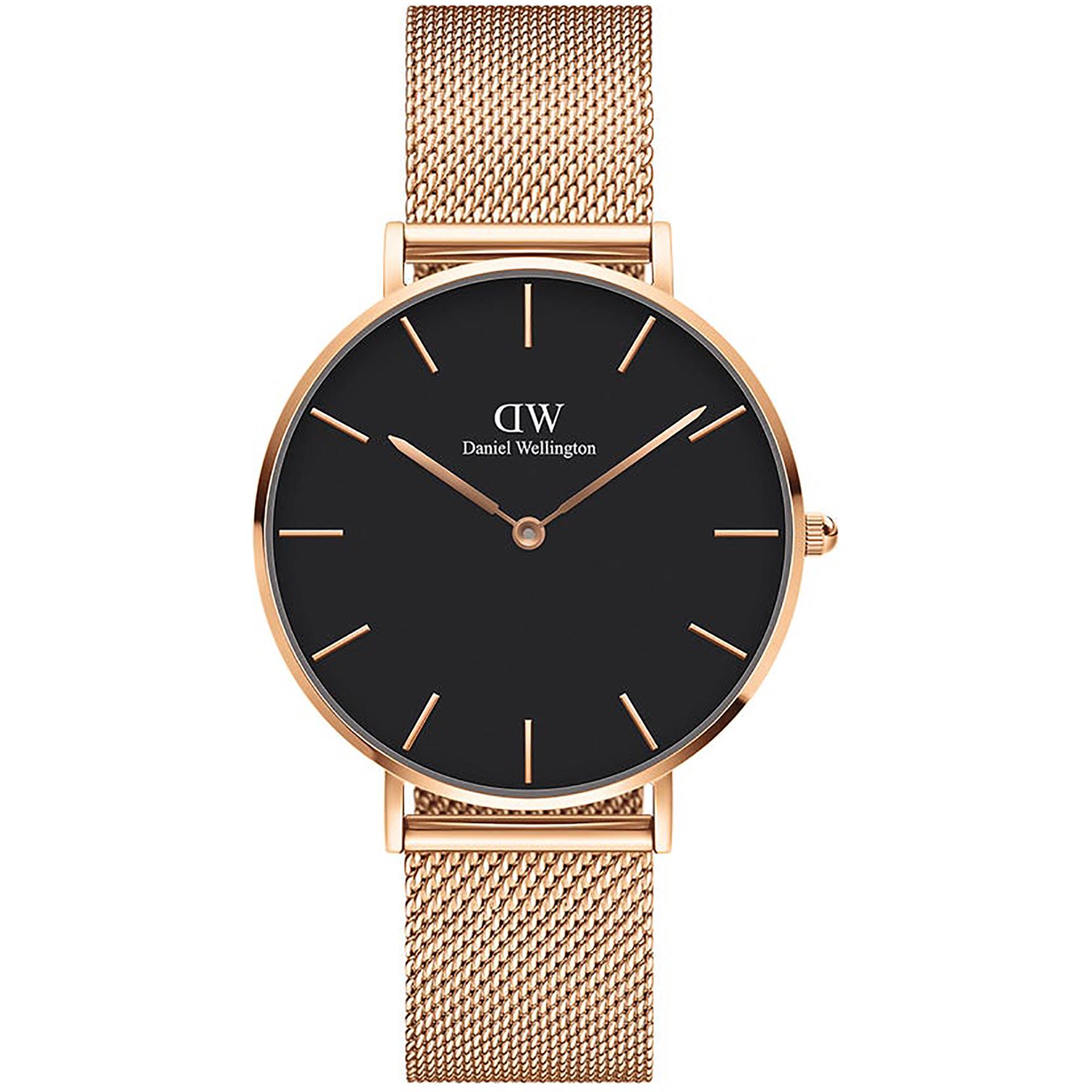 Orologio Petite Melrose 36 mm Nero Oro Rosa DW00100303 - DANIEL WELLINGTON